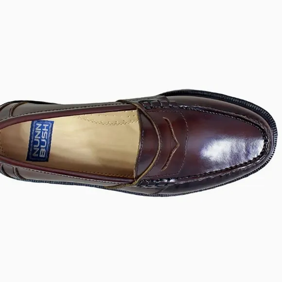 Nunn Bush® Lincoln Men's Penny Loafers Burgundy color