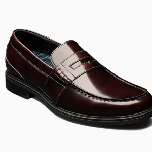 Nunn Bush® Lincoln Men's Penny Loafers Burgundy color