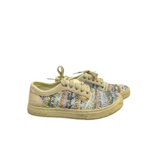 NWB Satorisan Multicolor Woven Sneakers w/Cream Suede Accents Size 6.5