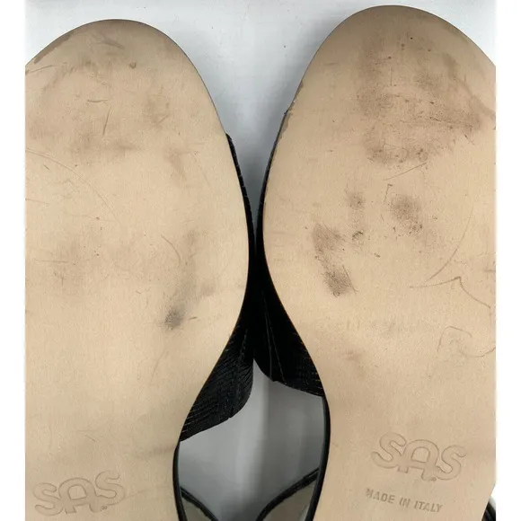 NWD SAS Bianca Women's Sandals Black US Size 8.5 MEDIUM