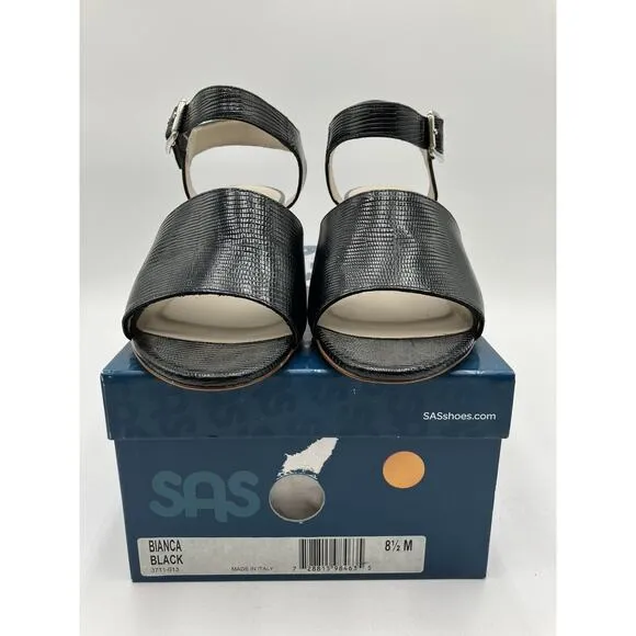NWD SAS Bianca Women's Sandals Black US Size 8.5 MEDIUM