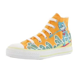 NWOB Converse Chuck Taylor High Top Sneakers Surfing Cat Size 2Y Illustration