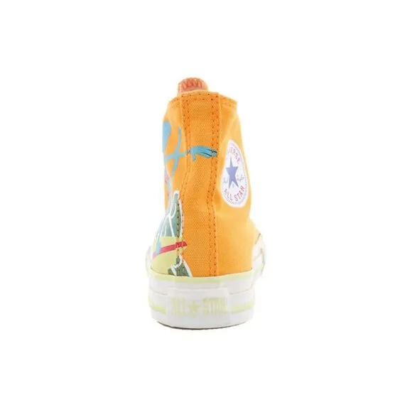 NWOB Converse Chuck Taylor High Top Sneakers Surfing Cat Size 2Y Illustration
