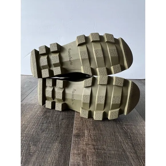 NWOB Franco Sarto Women's L-Margey 2 Combat Boots Green Size 8.5M Chunky Grunge