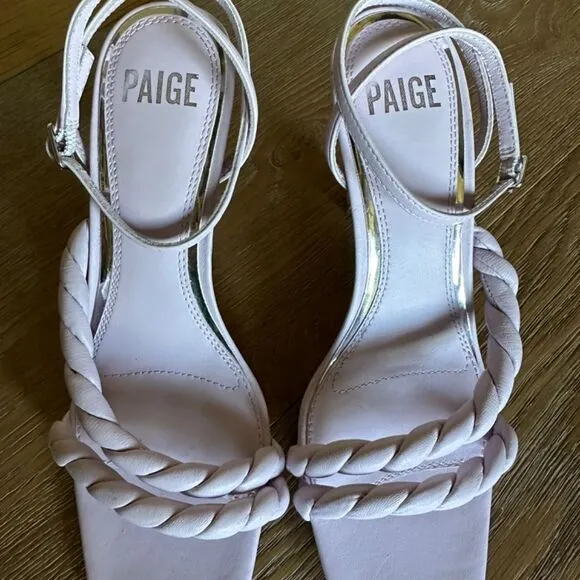 NWOB PAIGE Leslie Braided Leather Sandals In Lavender