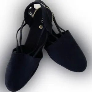 NWOB Sesto Meucci Black Canvas Espadrilles Made in Spain 10