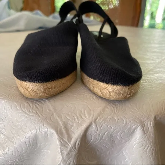 NWOB Sesto Meucci Black Canvas Espadrilles Made in Spain 10