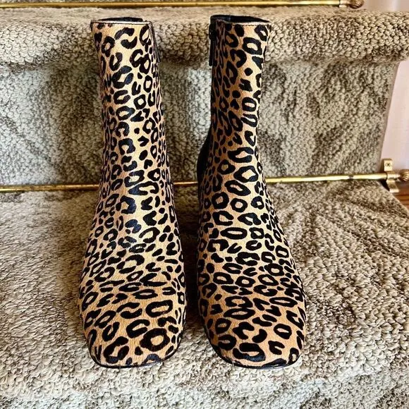 NWOB Women's Donald Pliner Cindee Leopard Cheetah Animal Print Boots Bootie Sz 8