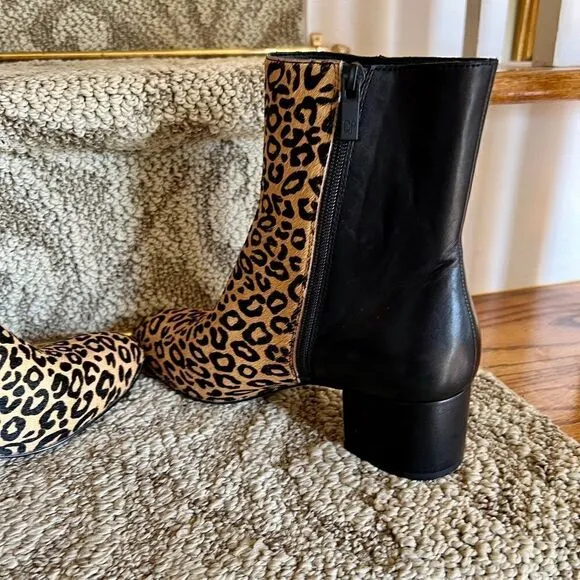 NWOB Women's Donald Pliner Cindee Leopard Cheetah Animal Print Boots Bootie Sz 8