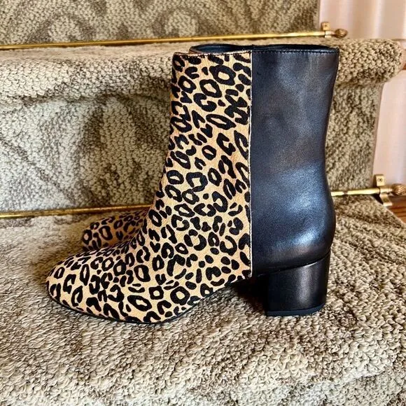 NWOB Women's Donald Pliner Cindee Leopard Cheetah Animal Print Boots Bootie Sz 8