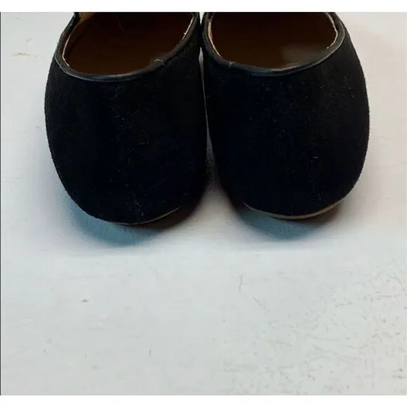 nwob J Crew Georgia black suede penny loafers 7.5