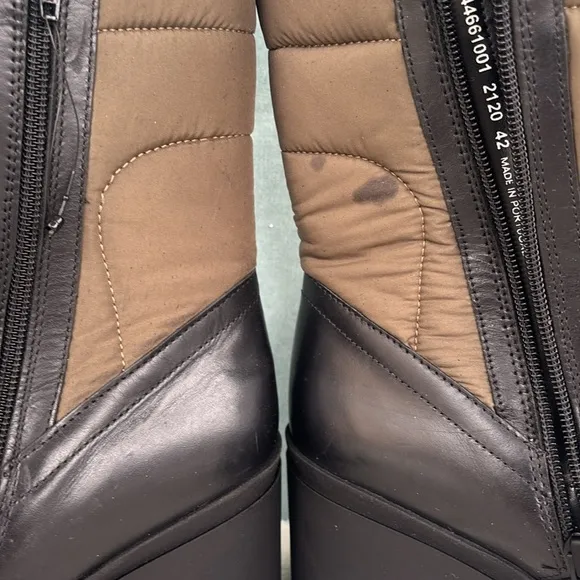 NWOT Fly London Black Mid Calf Boots EU 42