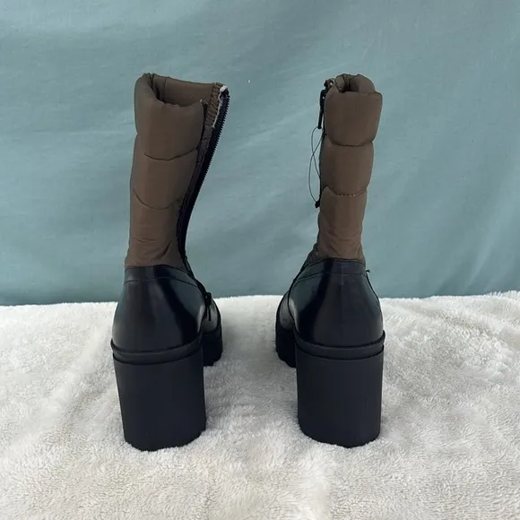 NWOT Fly London Black Mid Calf Boots EU 42