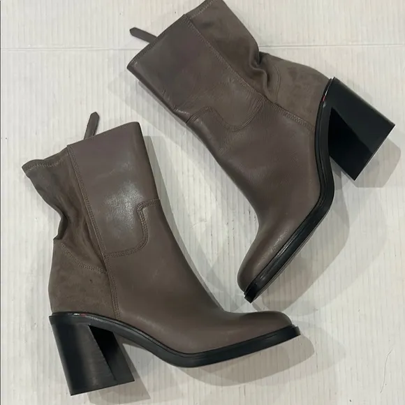 NWOT FRANCO SARTO Penelope Mid Calf Chunky Heel Leather Boots size 9.5