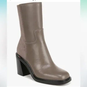 NWOT FRANCO SARTO Penelope Mid Calf Chunky Heel Leather Boots size 9.5