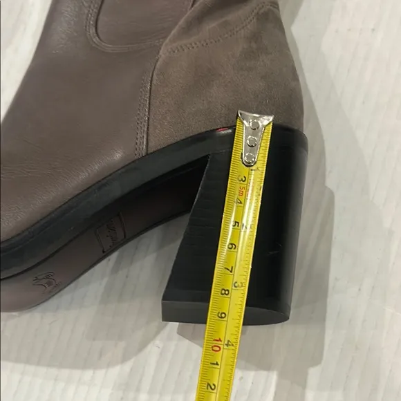 NWOT FRANCO SARTO Penelope Mid Calf Chunky Heel Leather Boots size 9.5