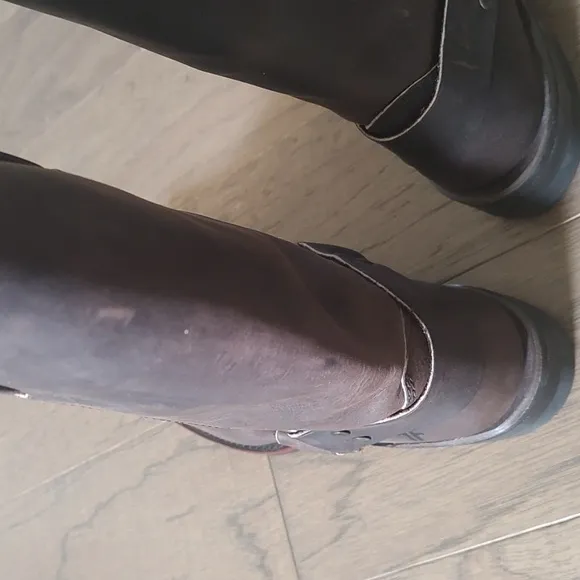 NWOT Frye Mens Harness 12R Leather Boot Dark Brown -7.5M -USA Made