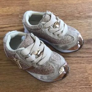 NWOT Joyfolie Gold Glitter Sneakers
