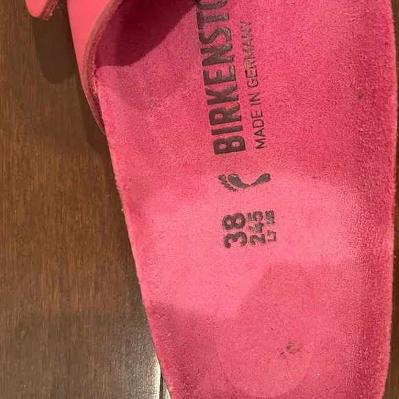 nwot nwob Birkenstock Women's Pink madrid big buckle Sandals 38 7.5
