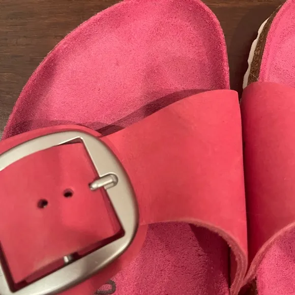 nwot nwob Birkenstock Women's Pink madrid big buckle Sandals 38 7.5