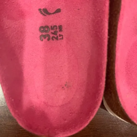 nwot nwob Birkenstock Women's Pink madrid big buckle Sandals 38 7.5