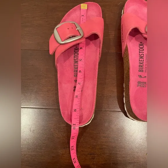nwot nwob Birkenstock Women's Pink madrid big buckle Sandals 38 7.5