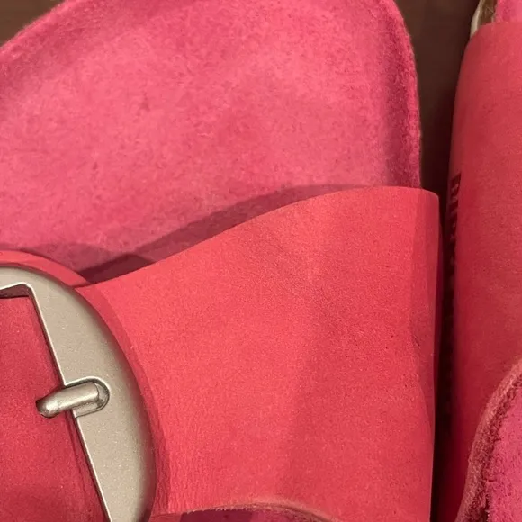 nwot nwob Birkenstock Women's Pink madrid big buckle Sandals 38 7.5