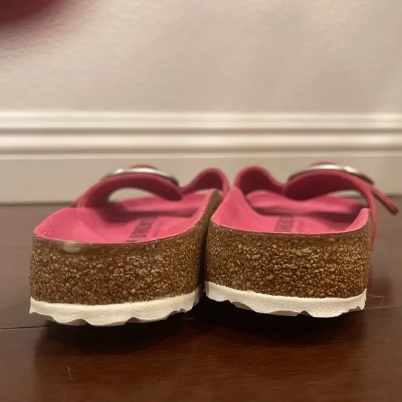 nwot nwob Birkenstock Women's Pink madrid big buckle Sandals 38 7.5