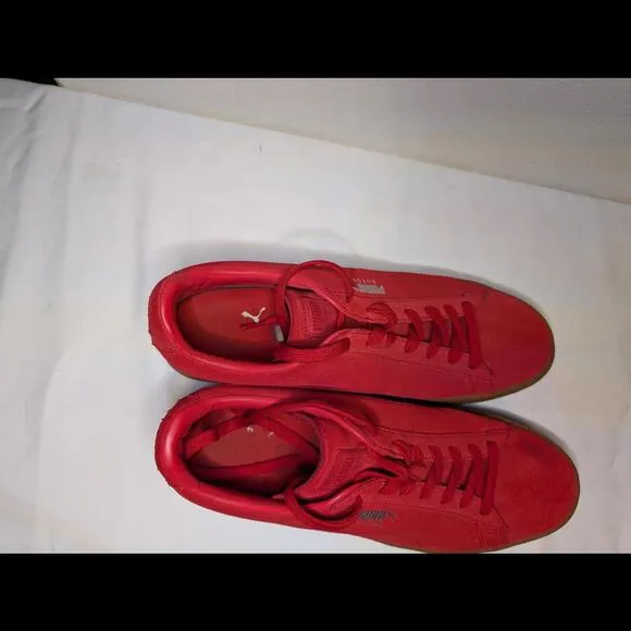 NWOT Red Puma Suede Classic Sneakers - Men's Size US 12