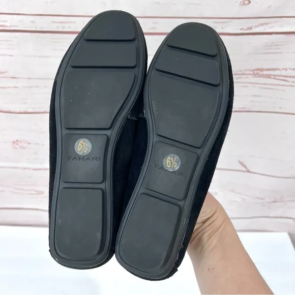 NWOT Tahari Leather Suede Marilu Slip On Driving Loafers Flats
