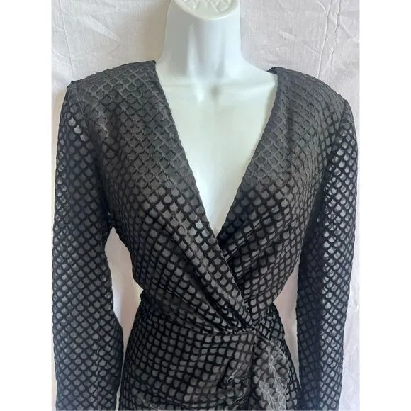 NWOT Ramy Brook Womens Black Allona Ruched Mini Dress Size 00