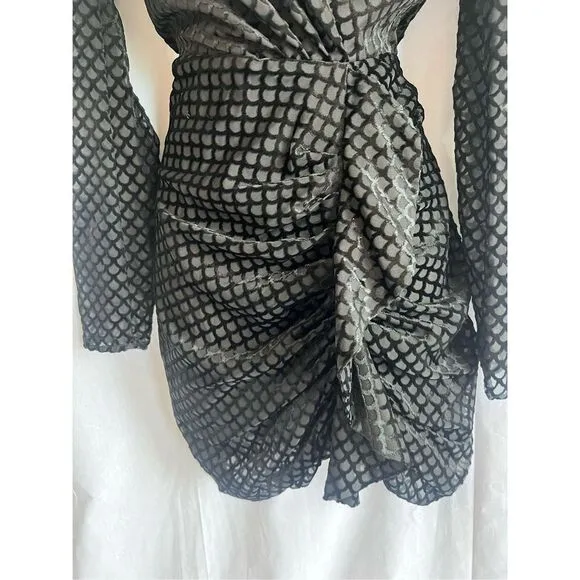 NWOT Ramy Brook Womens Black Allona Ruched Mini Dress Size 00
