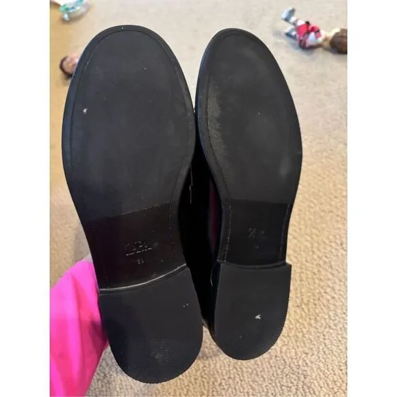 NWOT Zara faux leather penny loafers