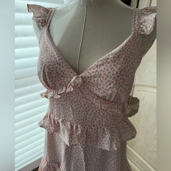 NWT Altar’d State Willa Floral Dress Ivory Pink Medium