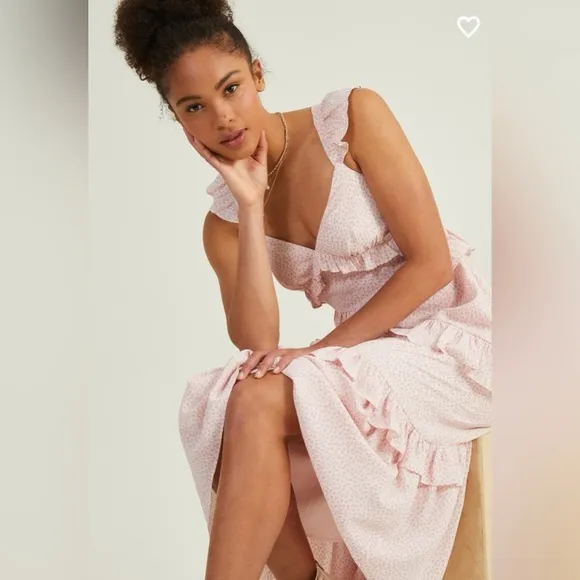 NWT Altar’d State Willa Floral Dress Ivory Pink Medium