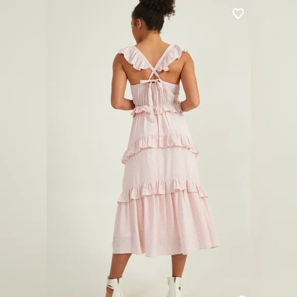NWT Altar’d State Willa Floral Dress Ivory Pink Medium
