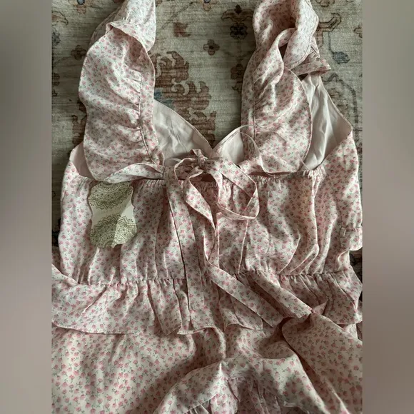 NWT Altar’d State Willa Floral Dress Ivory Pink Medium