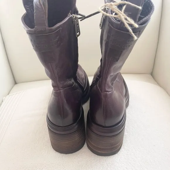 NWT A.S.98 Elvin Boots Mid-calf Eggplant
