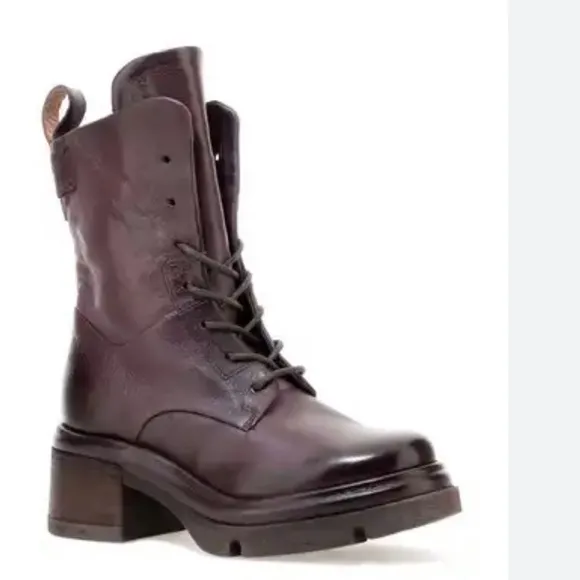 NWT A.S.98 Elvin Boots Mid-calf Eggplant