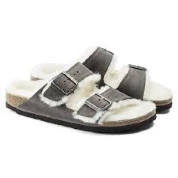 NWT BIRKENSTOCK Arizona Shearling Sandals!