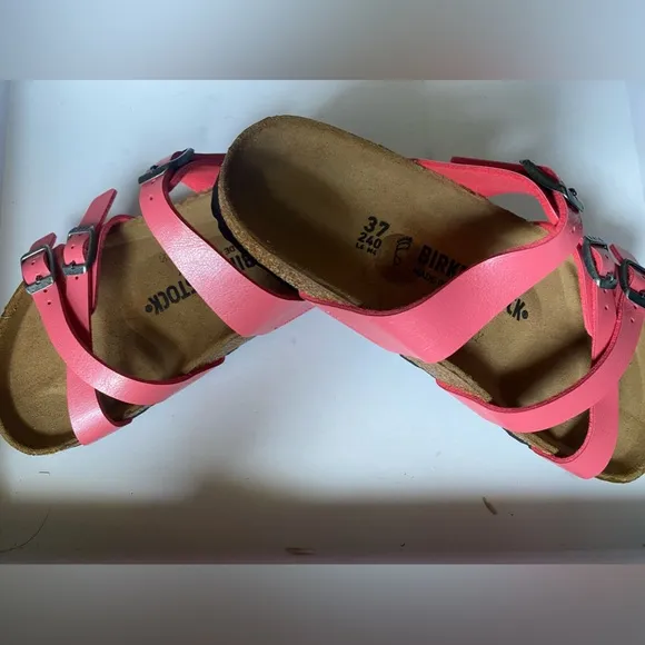 NWT Birkenstock Franca BirkoFlor Coral Pink Sandals