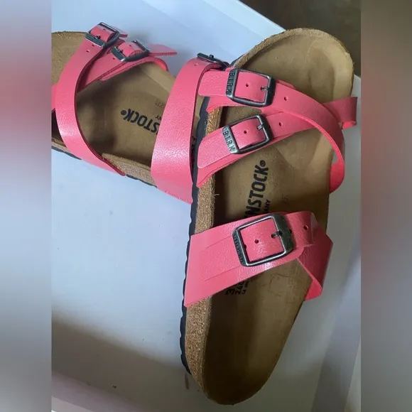NWT Birkenstock Franca BirkoFlor Coral Pink Sandals