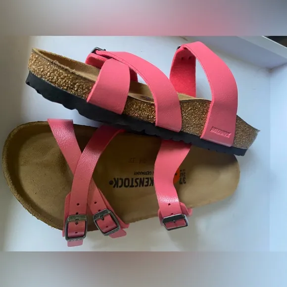 NWT Birkenstock Franca BirkoFlor Coral Pink Sandals