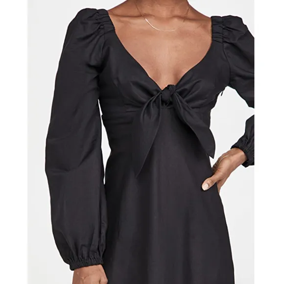 nwt charlie holiday black Almalfi Midi Dress size 2