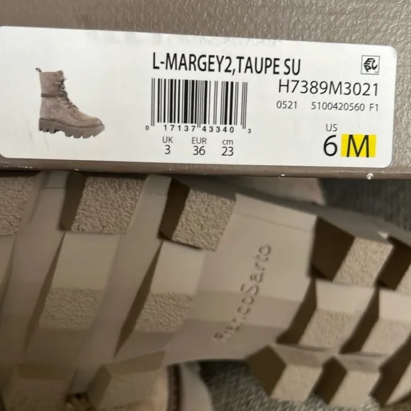 NWT Franco Sarto Women's L-Margey2 Mid Calf Boot Size: 6 COLOR: Taupe