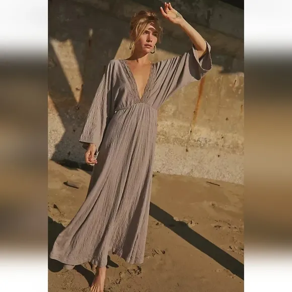 NWT Free People Eliza Maxi Dress Color: Phantom Size Small