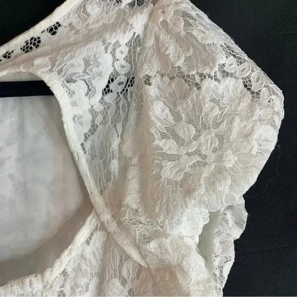 NWT Free People Hailee Lace Mini Dress in White, size M