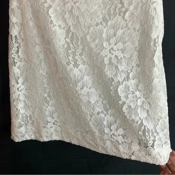 NWT Free People Hailee Lace Mini Dress in White, size M
