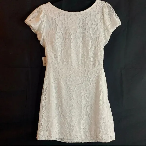 NWT Free People Hailee Lace Mini Dress in White, size M
