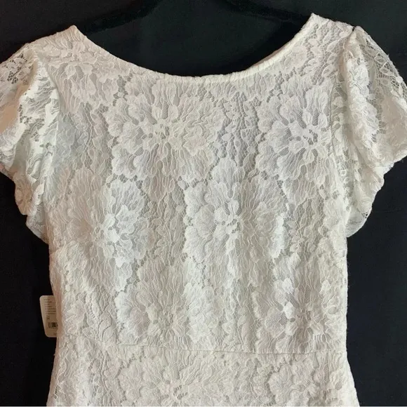 NWT Free People Hailee Lace Mini Dress in White, size M